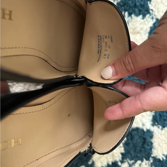 Coach Ruthie black leather chunky platform loafers - Picture 11 of 14